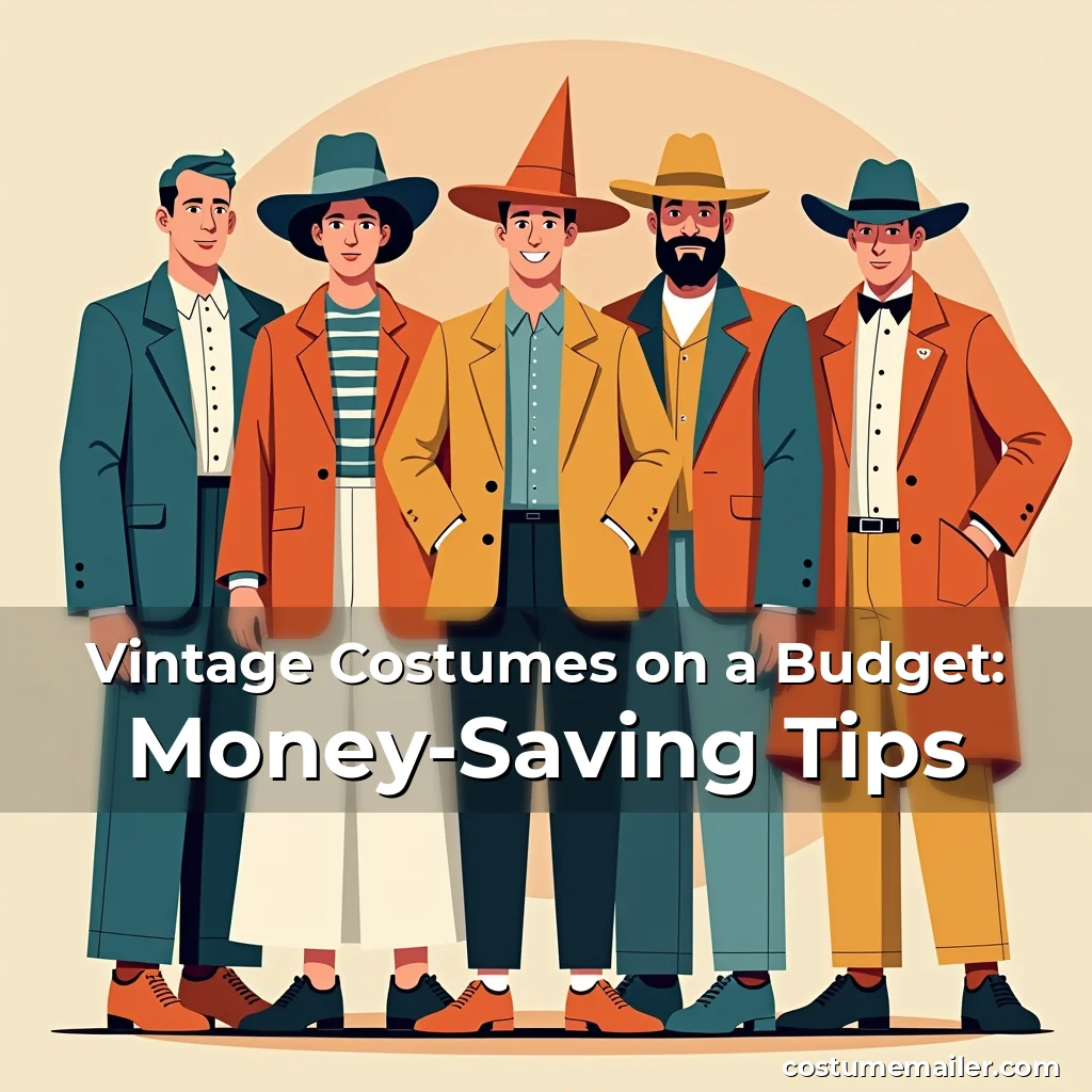 Artistic representation for Vintage Costumes on a Budget: Money-Saving Tips